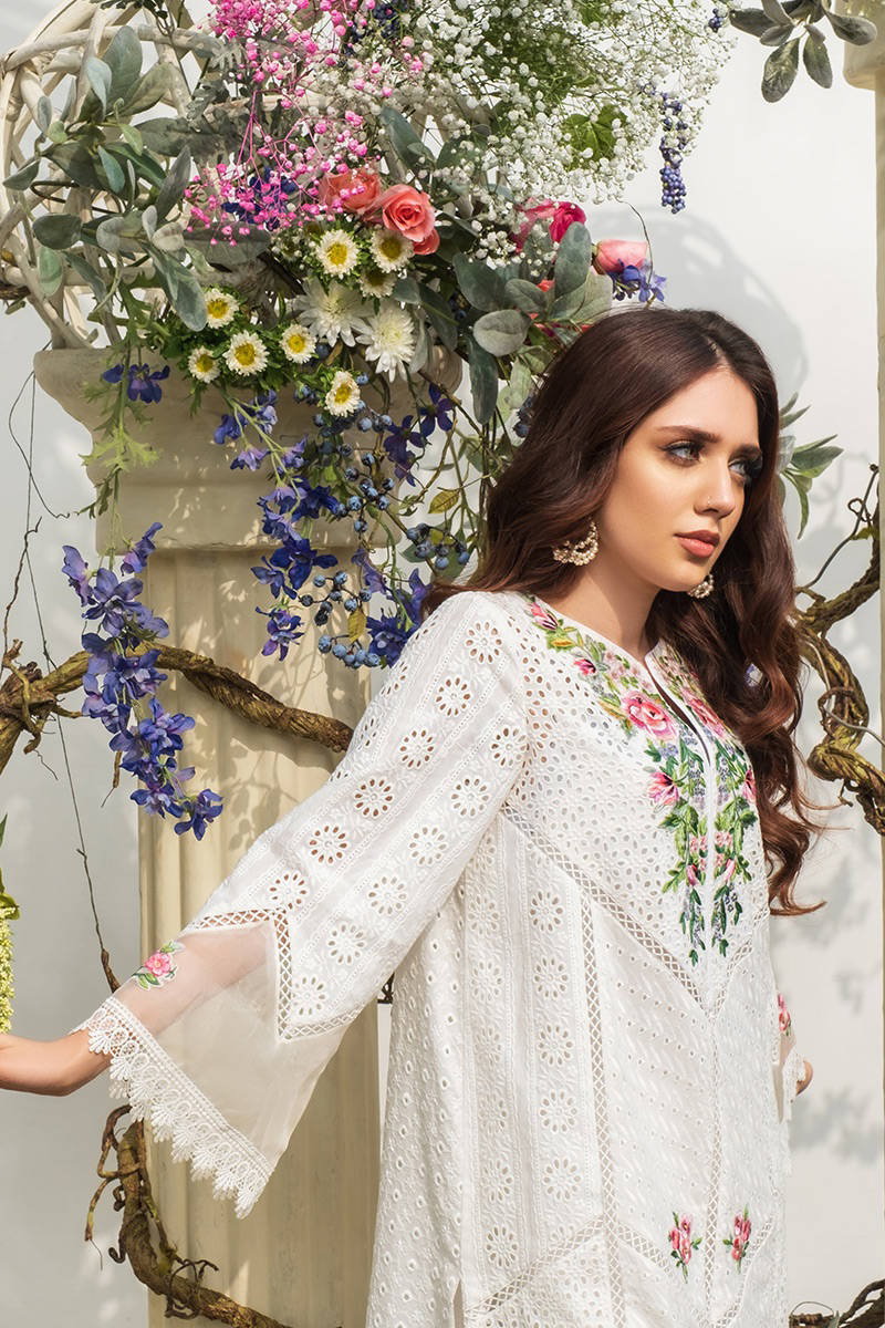 Farida Hasan White Luxury Lawn Collection Replica - Image 2