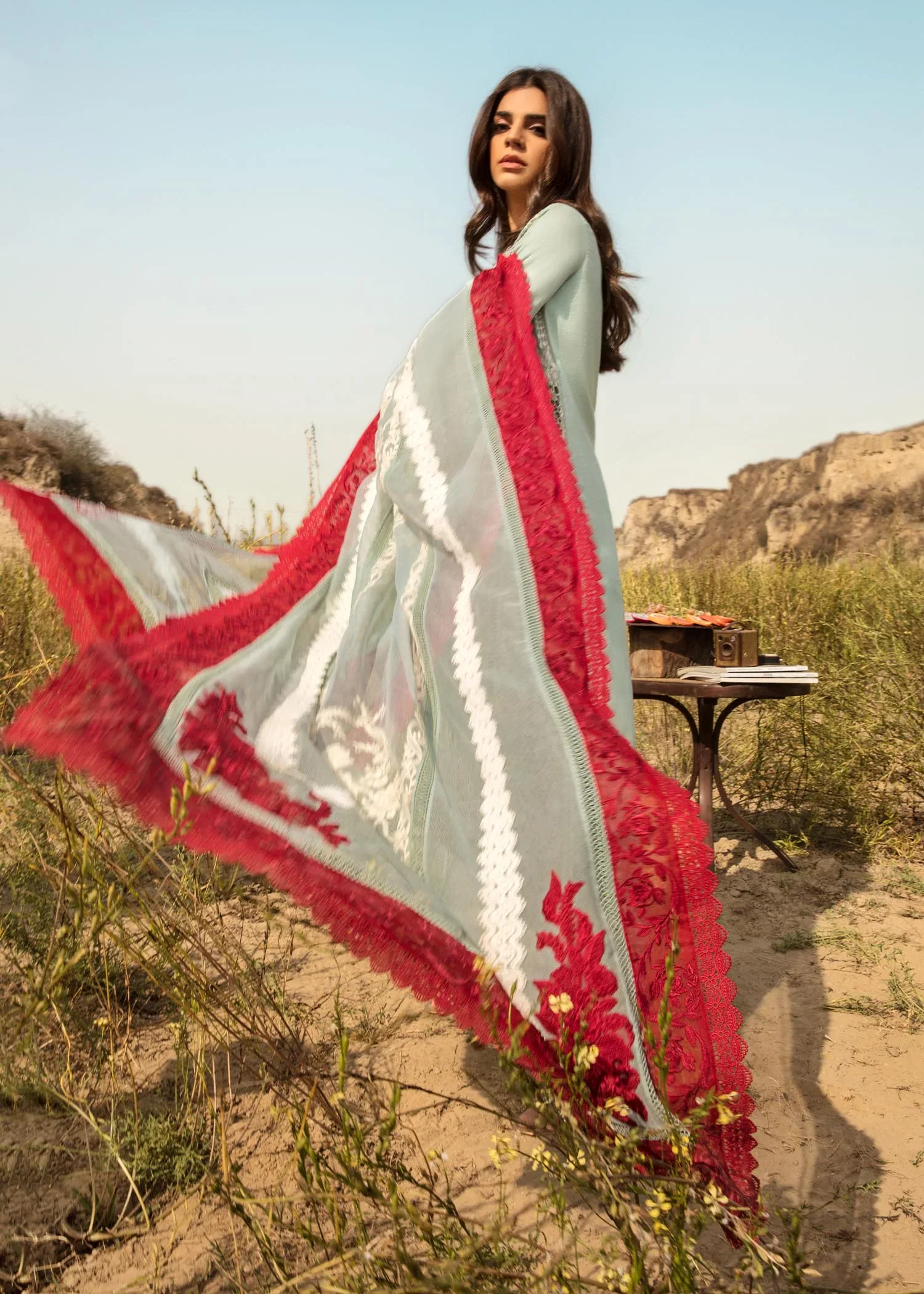 Crimson X Saira Shakira Opel Luxury Lawn Collection Replica - Image 3