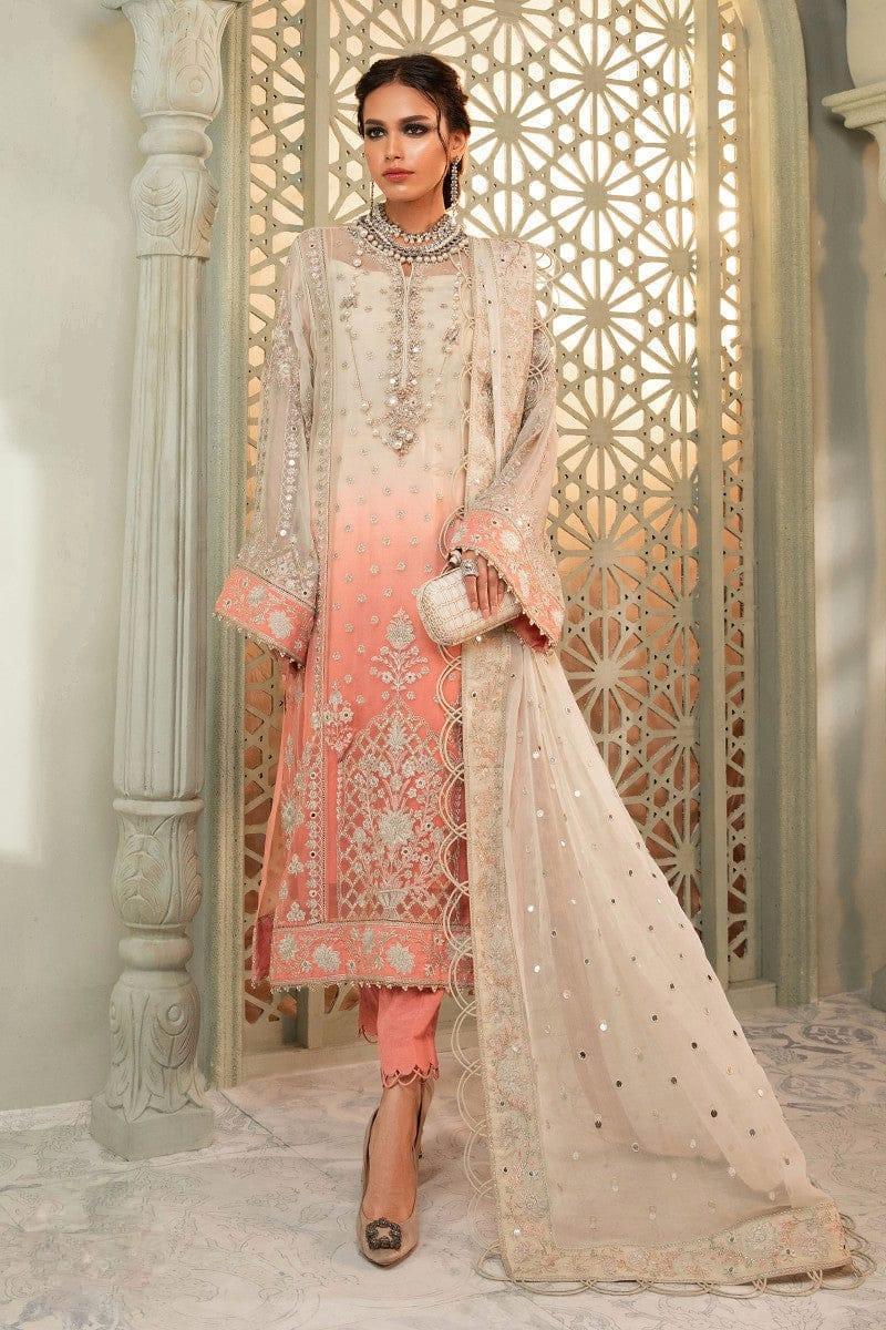 Maria B Orange Tie N Die Exclusive Net Replica