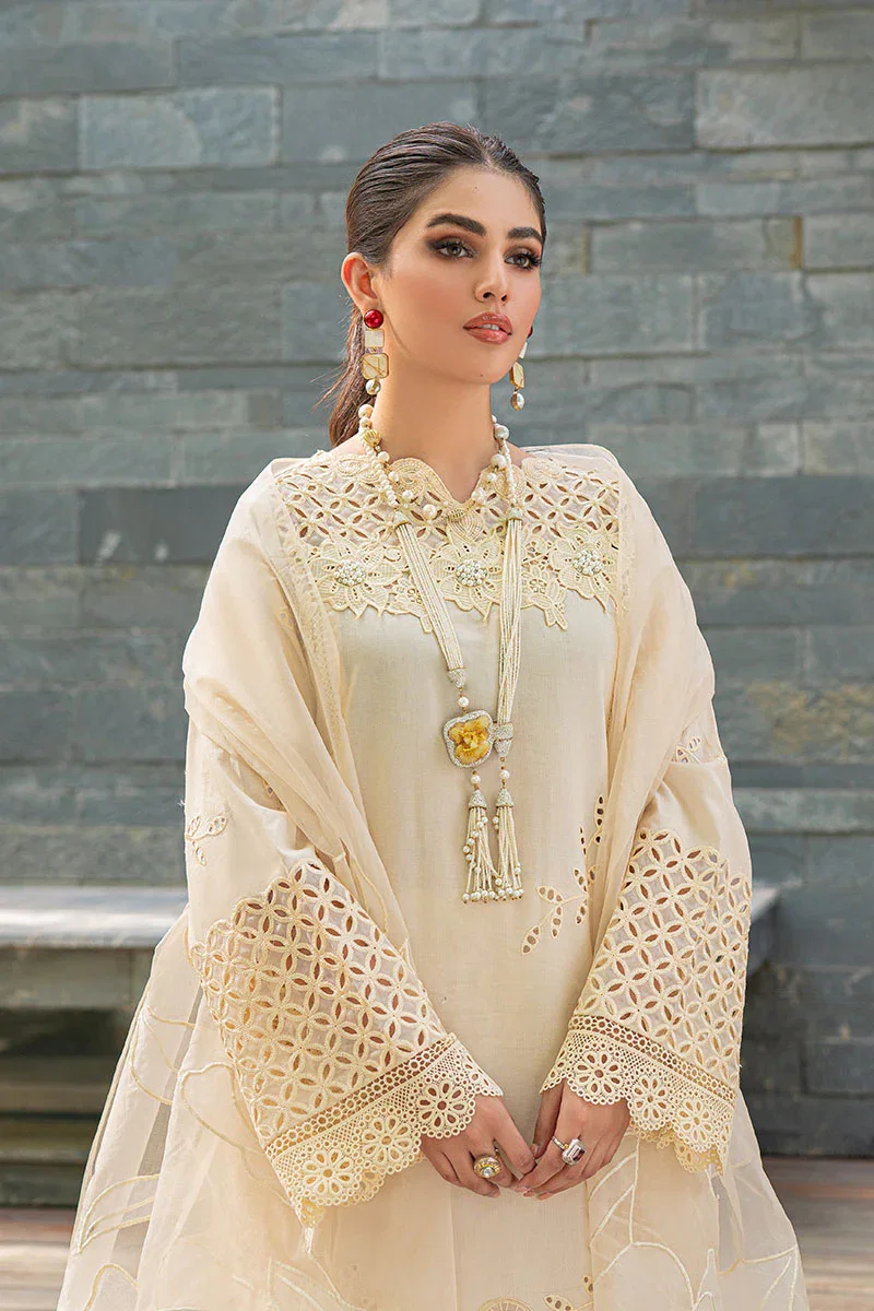 Alternative view of Mushq Off White Luxury Lawn Collection Replica