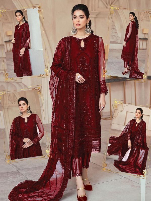 Mushq Opium Maroon Formal Collection Net Replica