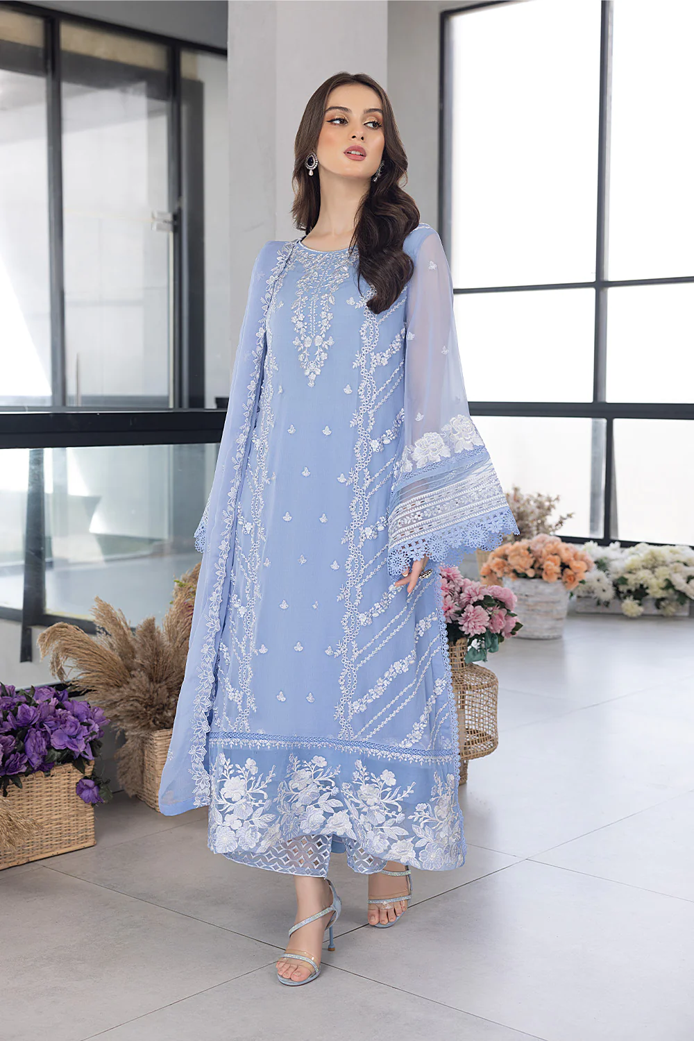Azure Blue Formal Collection Organza Replica