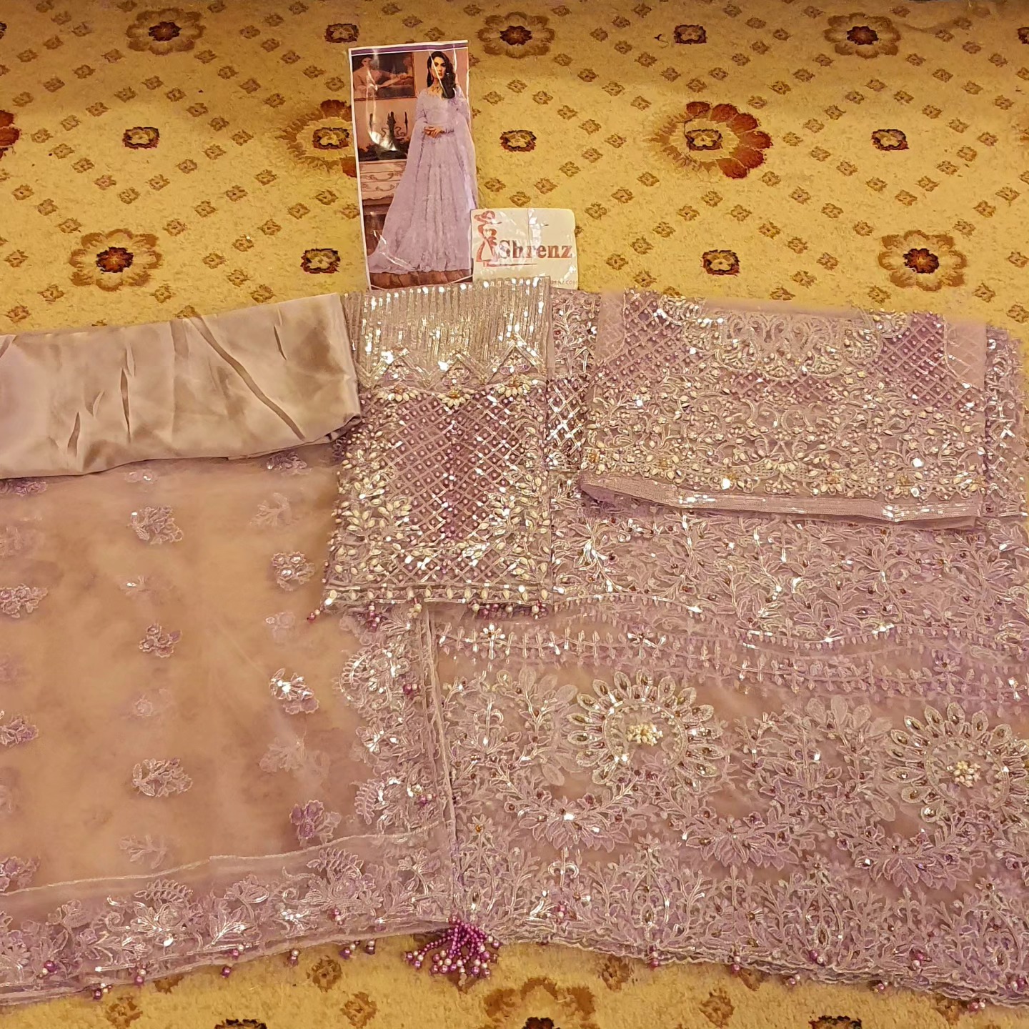 Anaya Purple Bridal Collection Net Replica - Image 2