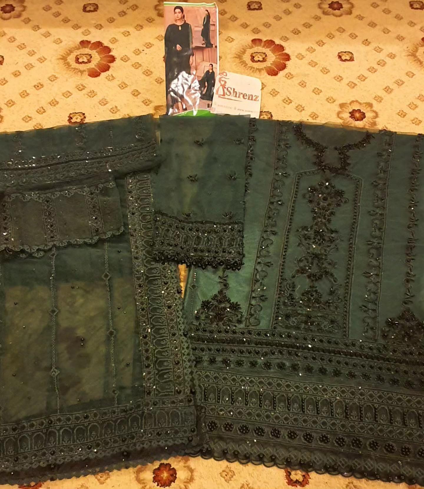Alternative view of Mushq Opium Green Formal Collection Net Replica