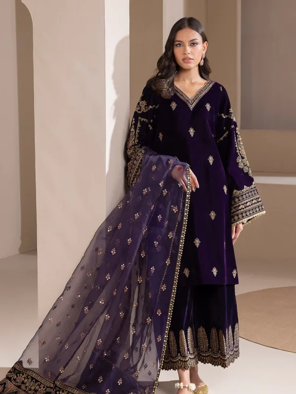 Baroque Purple Velvet Collection Replica