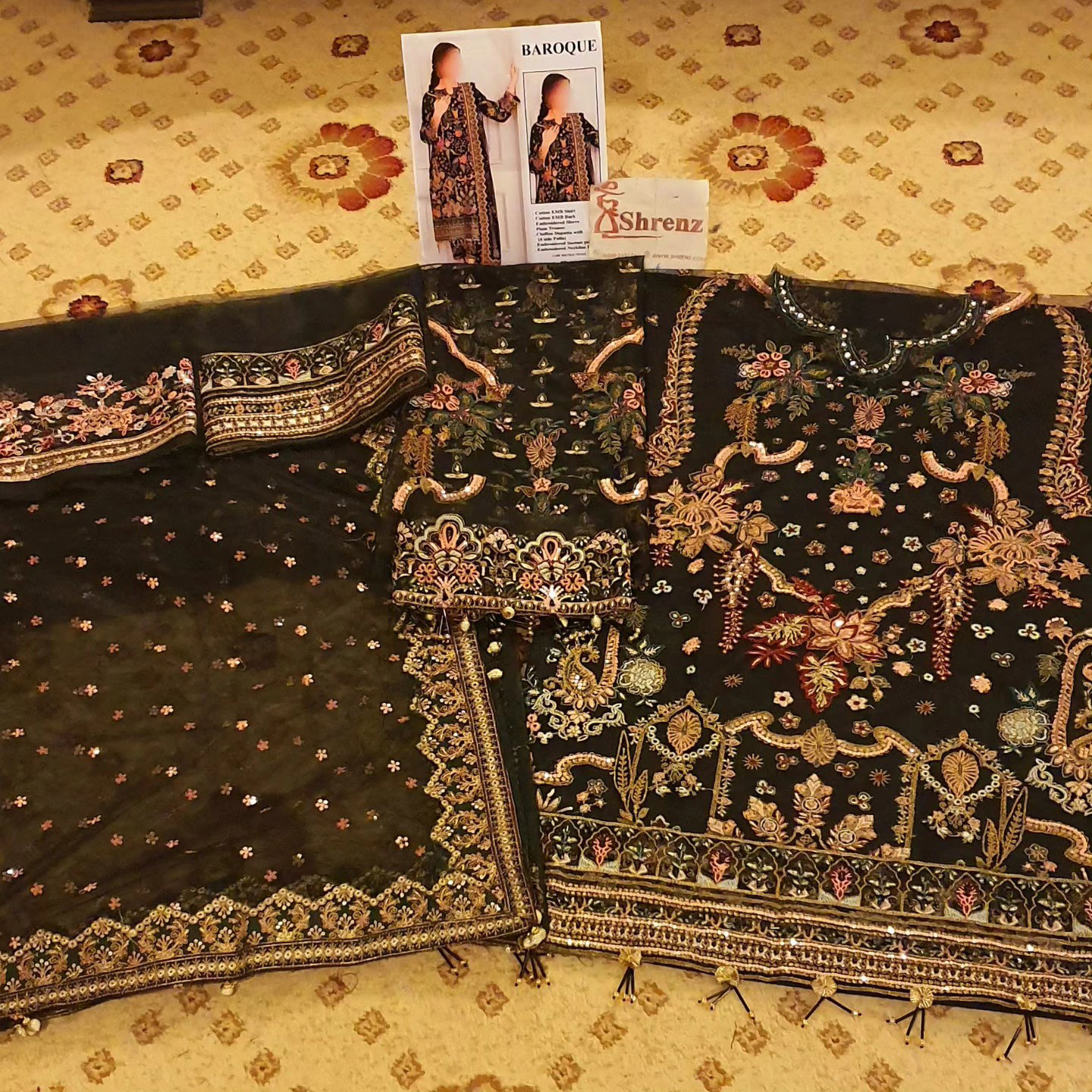 Baroque Black Formal Collection Net Replica - Image 6