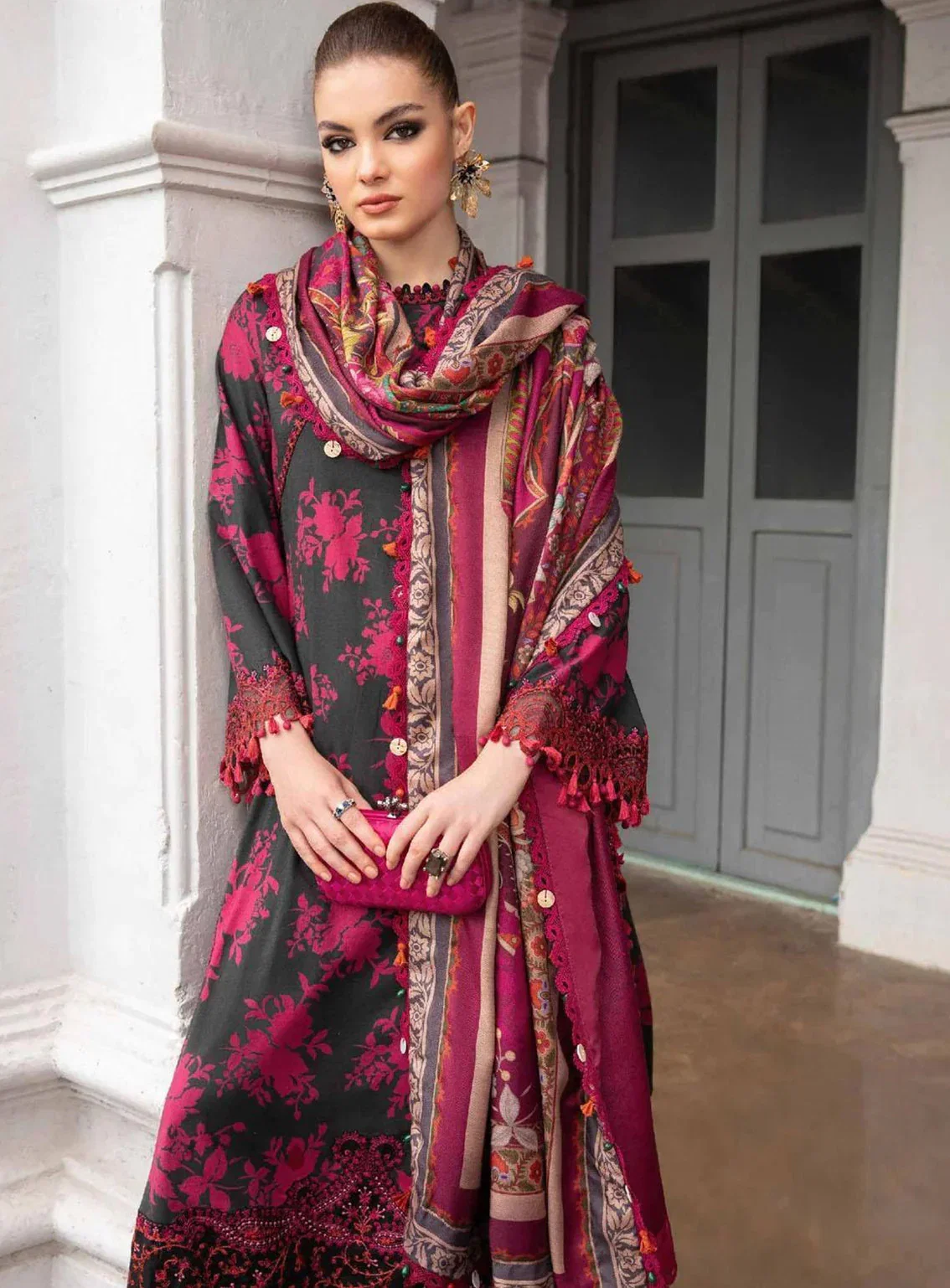 Maria B Black Digital Printed Lawn Collection Replica - Image 3