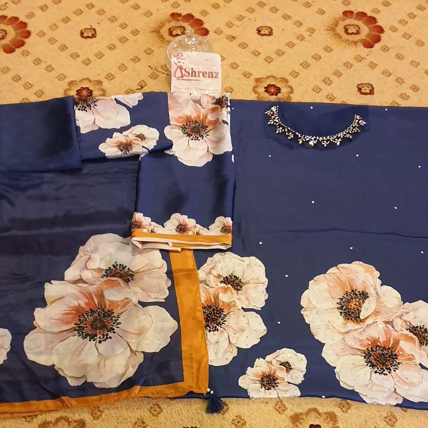 Lulusar Blue Silk Formal Collection Replica - Image 2
