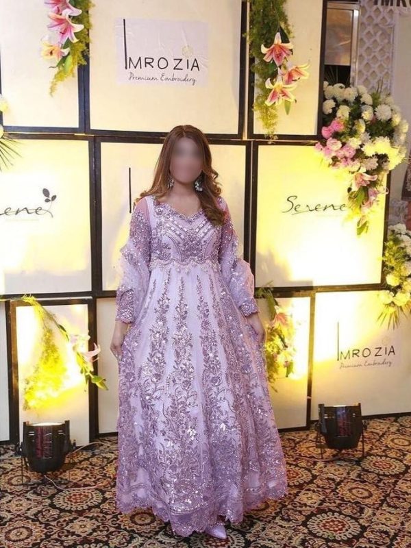 Imrozia Purple Bridal Collection Net Replica