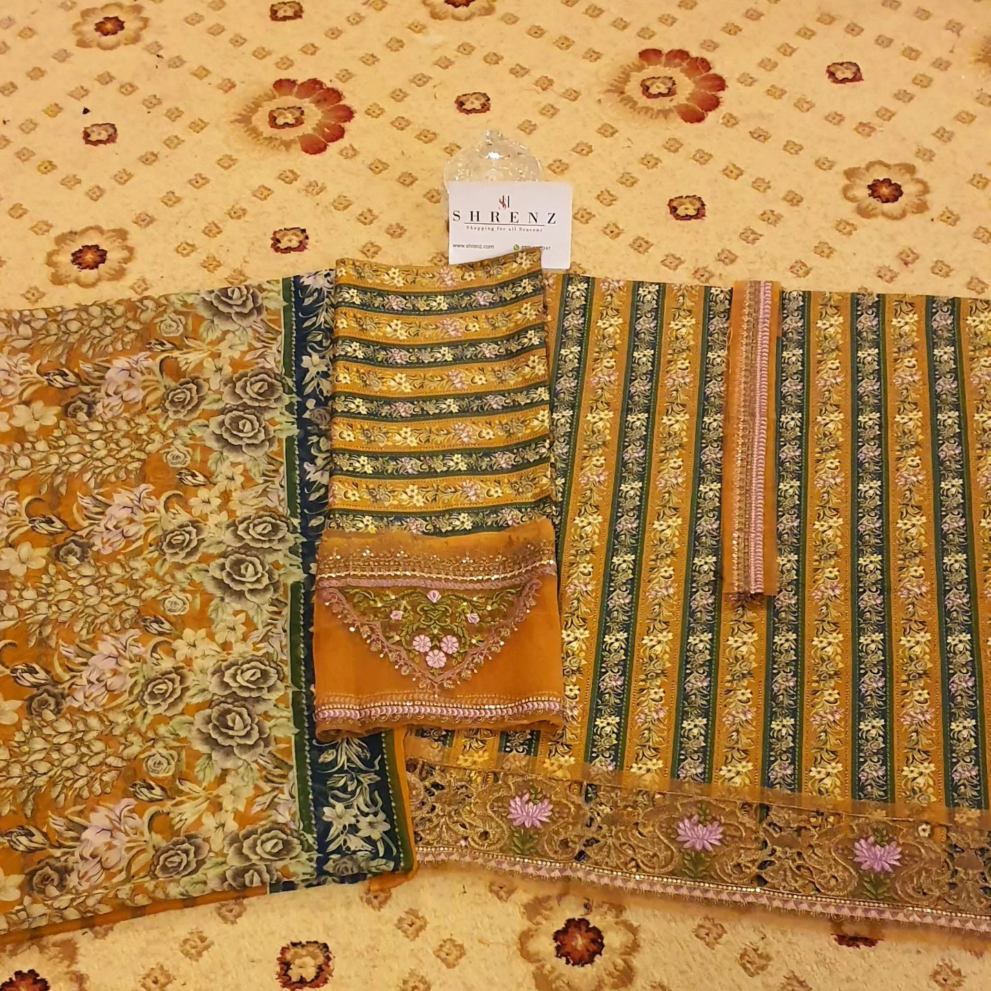 Maria B Mprint Mustard Printed Lawn Collection Replica - Image 5