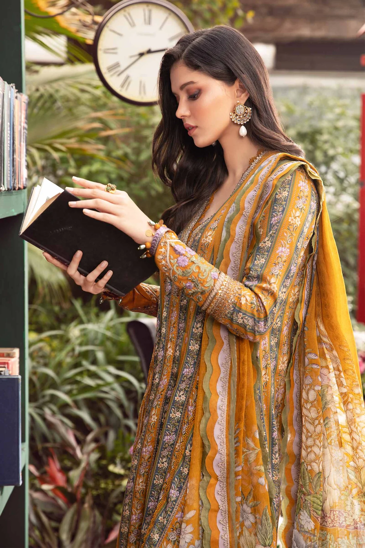 Maria B Mprint Mustard Printed Lawn Collection Replica - Image 2