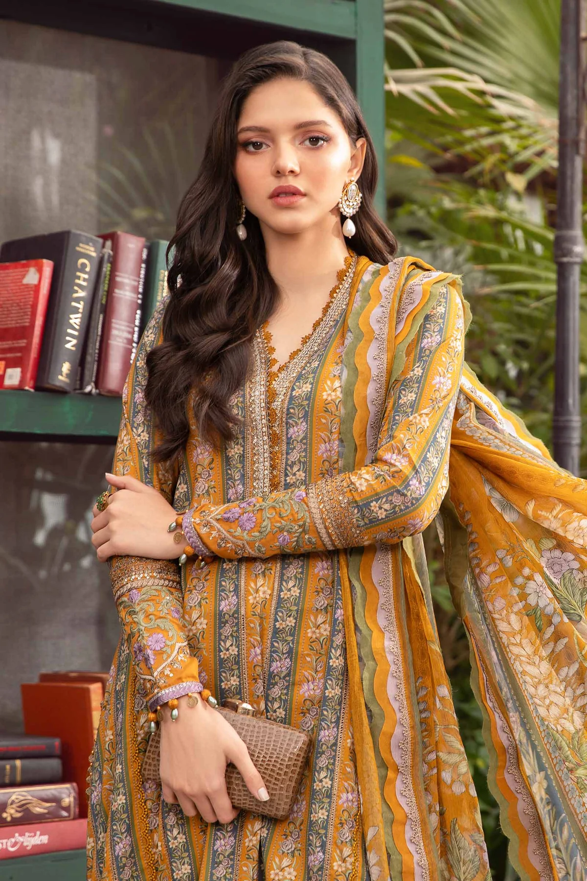 Maria B Mprint Mustard Printed Lawn Collection Replica - Image 4
