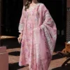 Baroque Pink Digital Printed Lawn Collection Replica