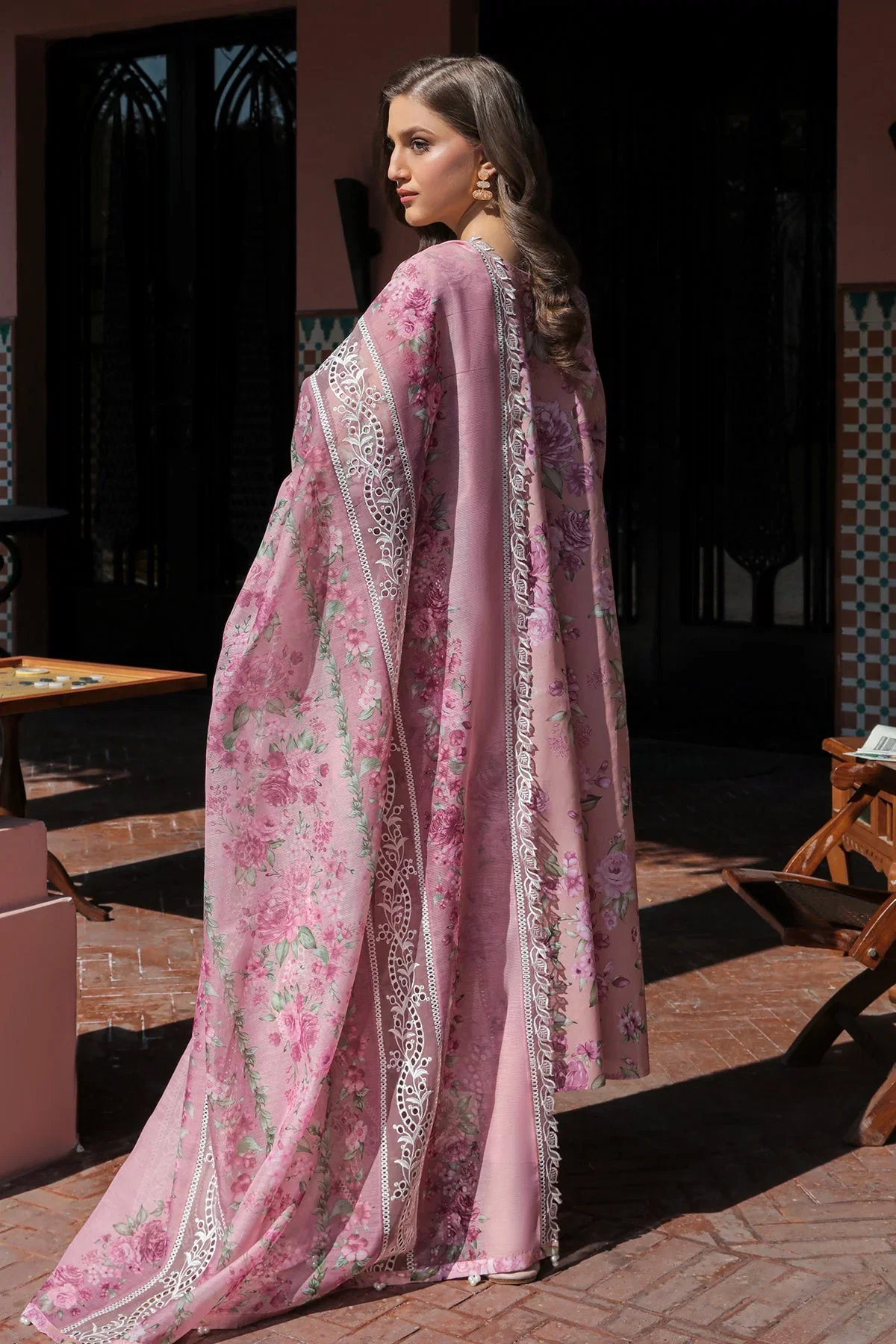 Baroque Pink Digital Printed Lawn Collection Replica - Image 3