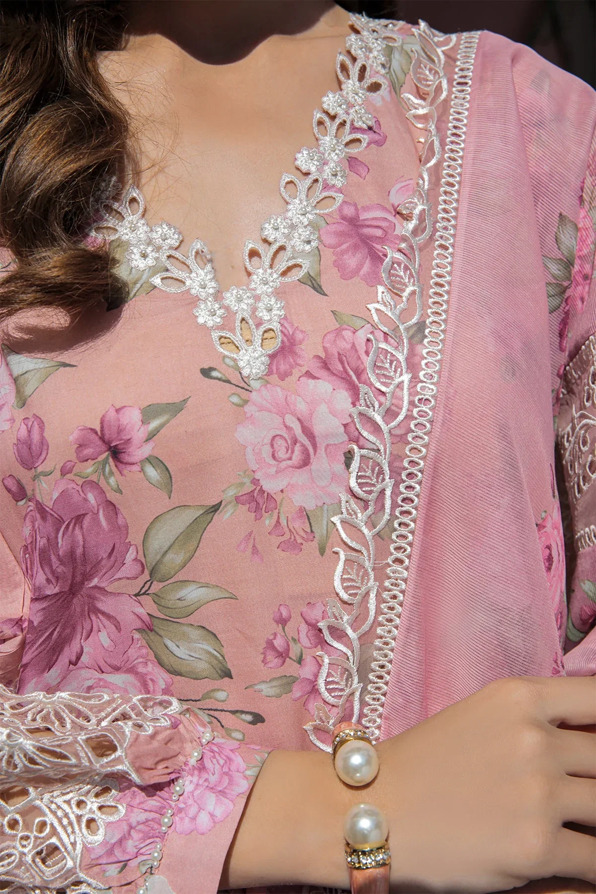 Baroque Pink Digital Printed Lawn Collection Replica - Image 5