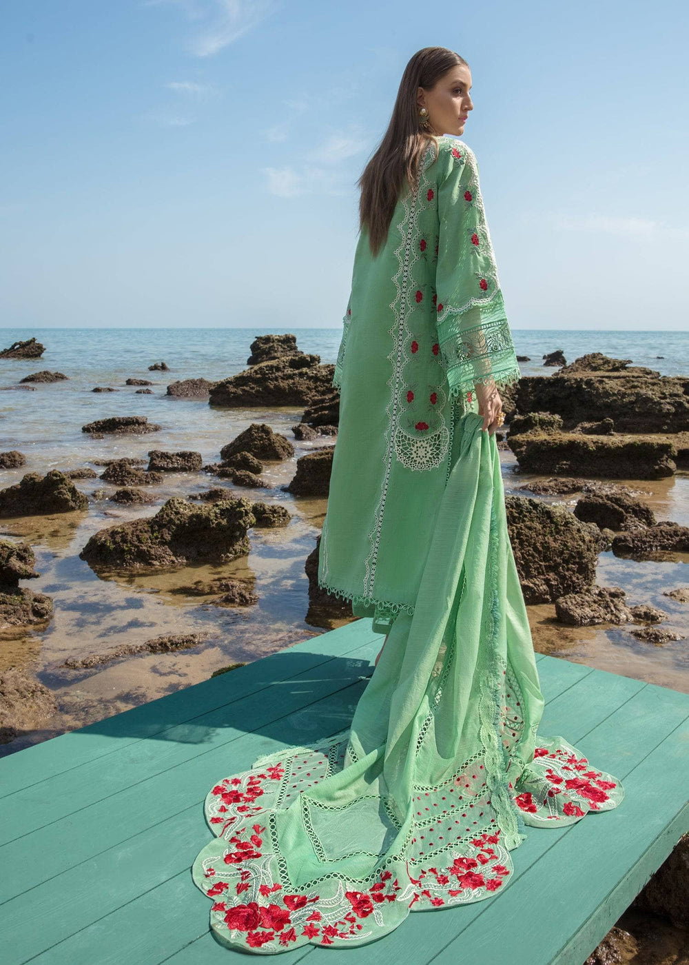 Crimson Pistachio Spring Luxury Lawn Replica - Image 4