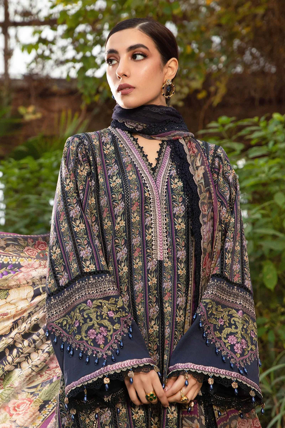 Maria B Mprint Blue Printed Lawn Collection Replica - Image 2