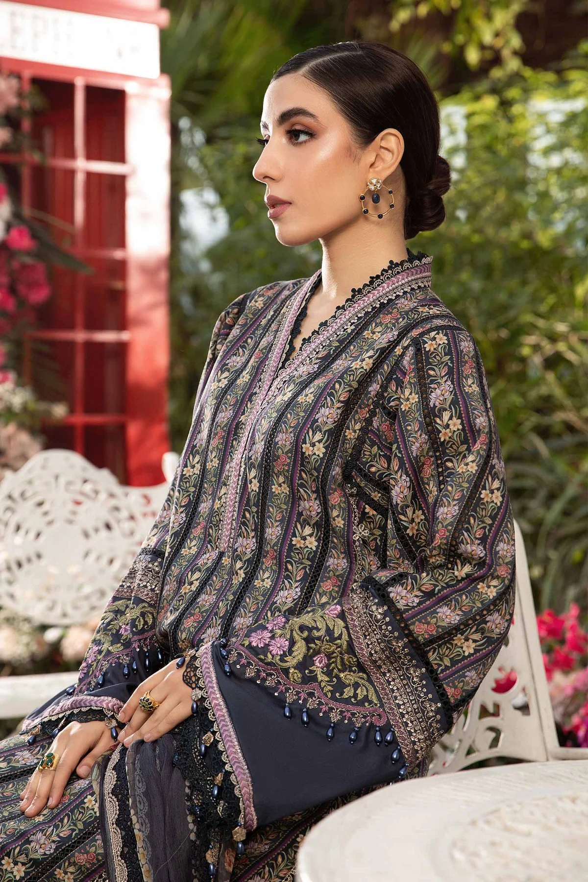 Maria B Mprint Blue Printed Lawn Collection Replica - Image 3