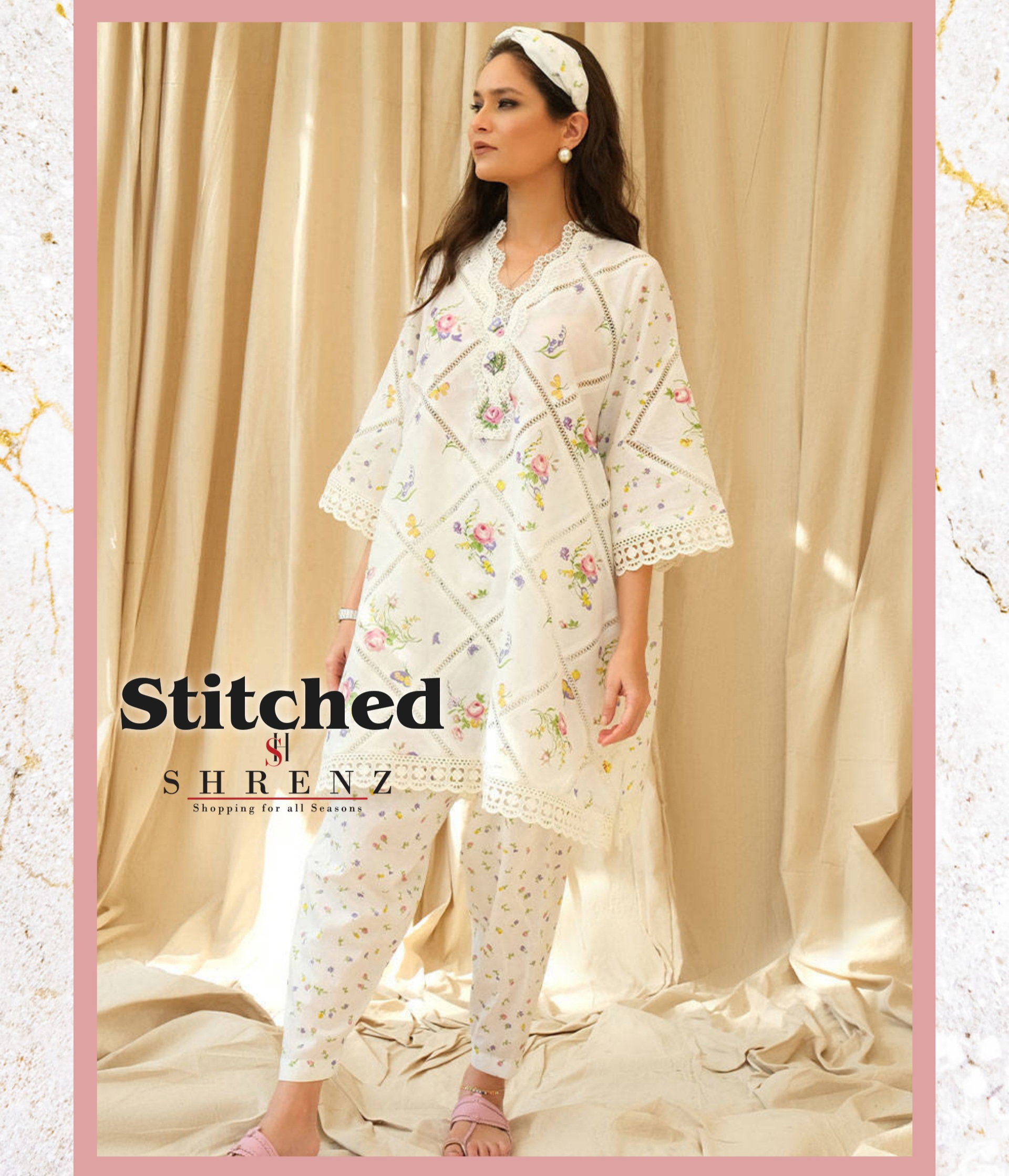 Shrenz 3 Piece Stitched Swiss Lawn Pret Collection