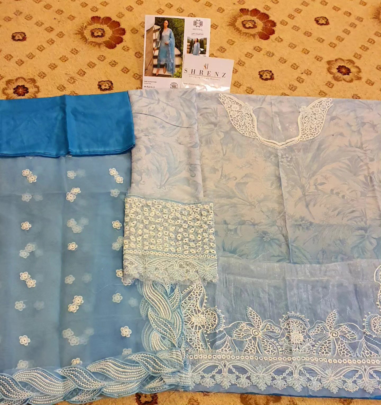 Mushq Blue Digital Printed Lawn Collection Replica - Image 4