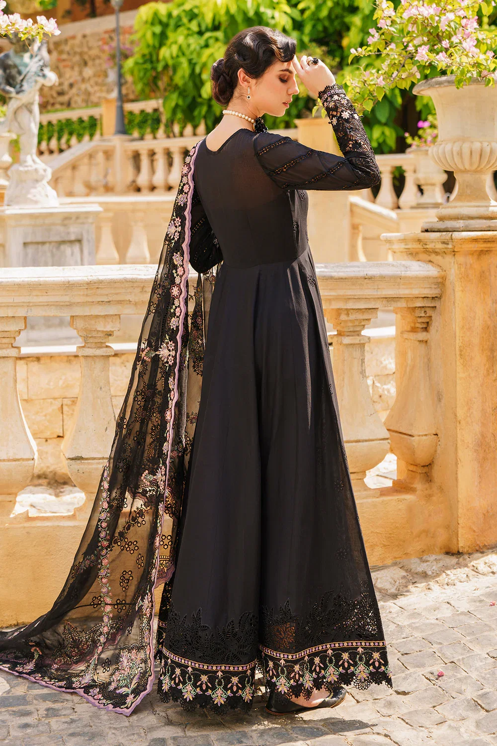 Baroque Black Luxury Lawn Collection Replica - Image 3