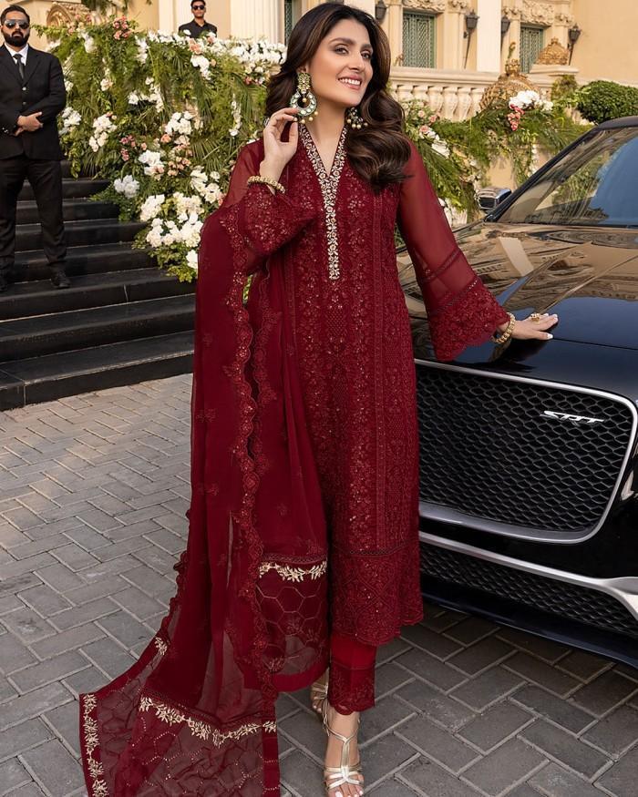 Azure Red Formal Chiffon Replica