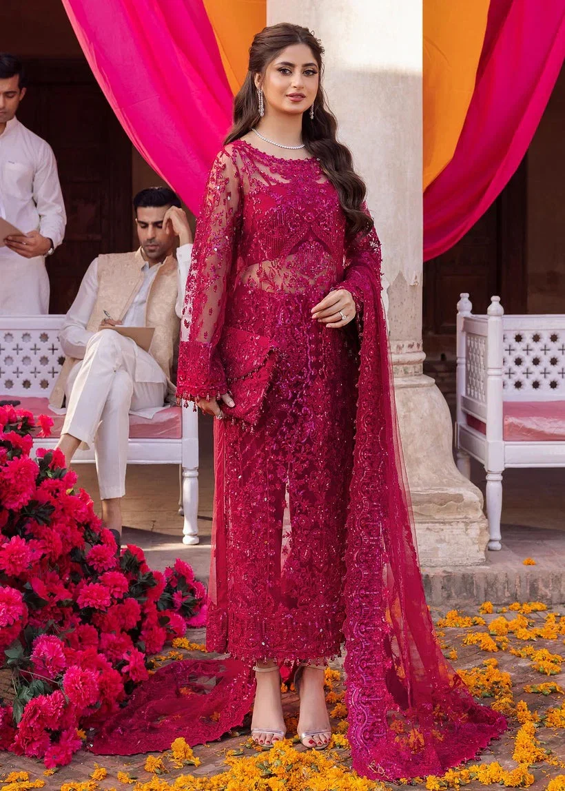 Kanwal Malik Shocking Pink Formal Net Collection Replica