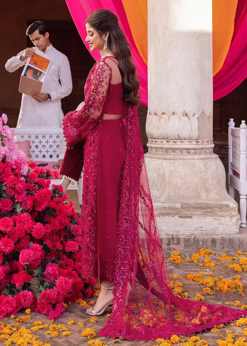 Alternative view of Kanwal Malik Shocking Pink Formal Net Collection Replica