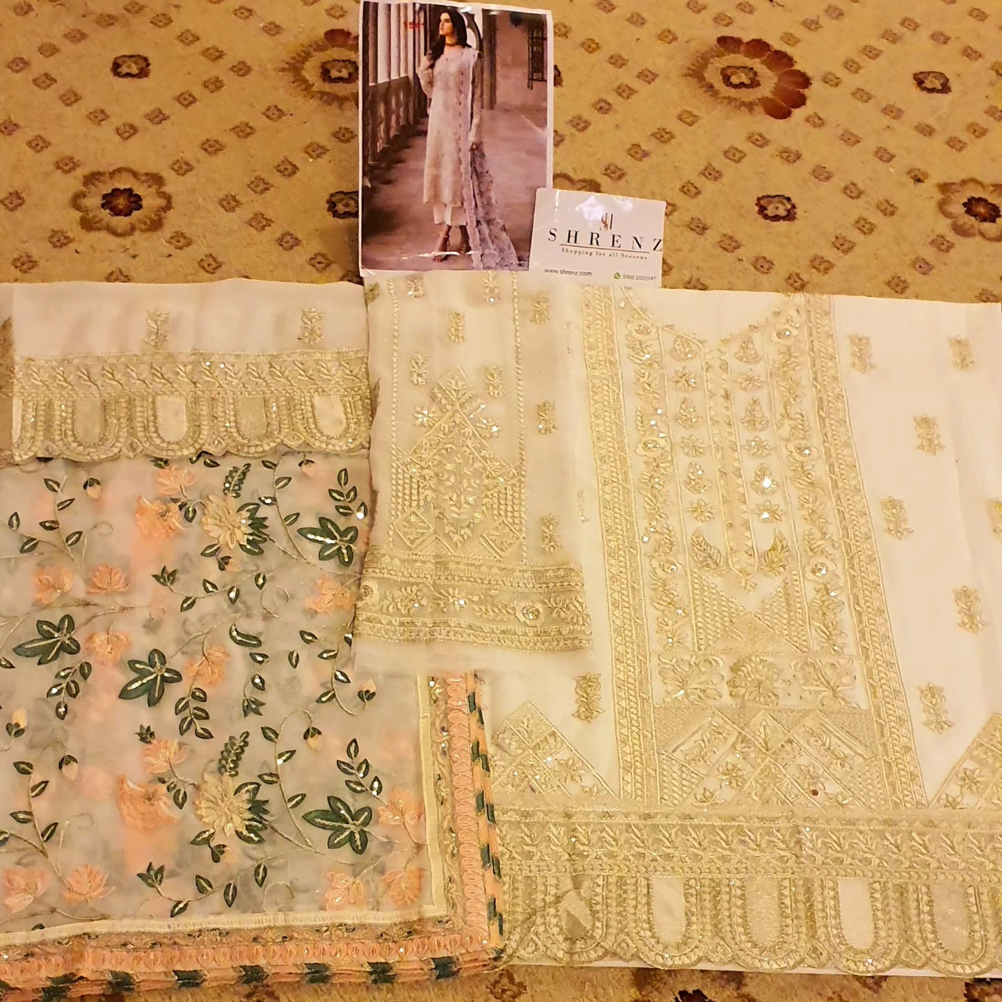 Gulaal White Formal Collection Chiffon Replica - Image 5