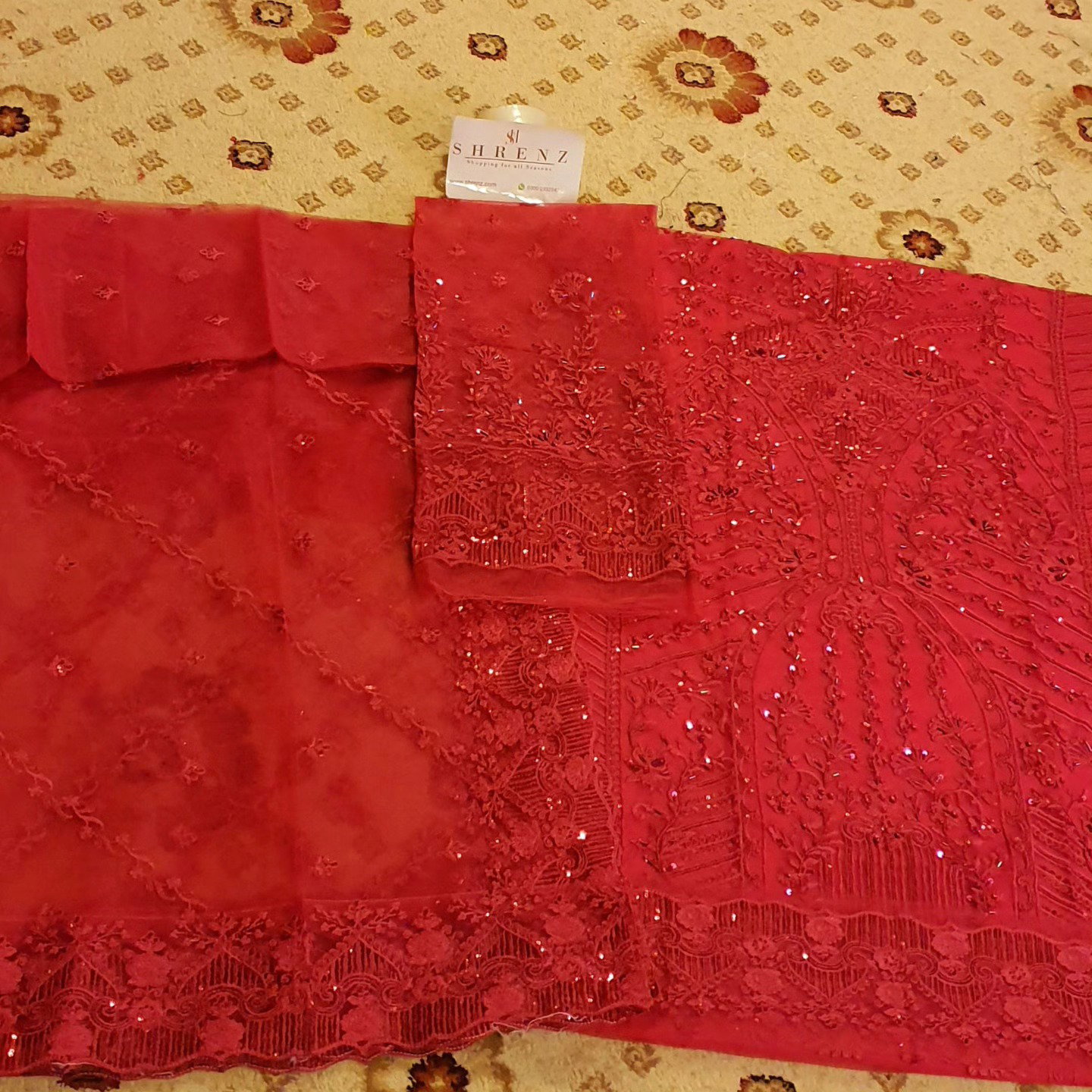 Kanwal Malik Shocking Pink Formal Net Collection Replica - Image 5