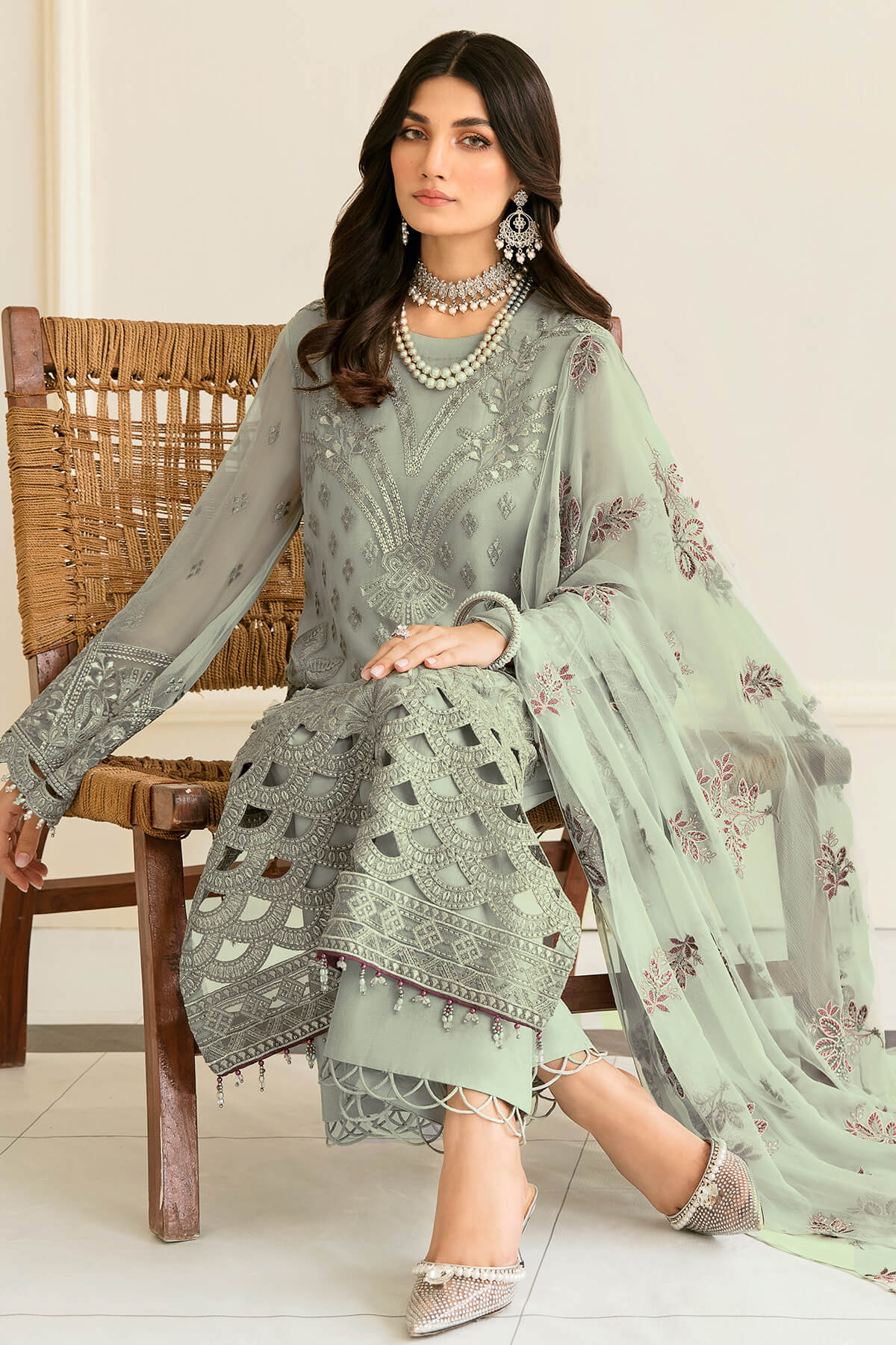 Flossie Pistachio Formal Collection Chiffon Replica - Image 3