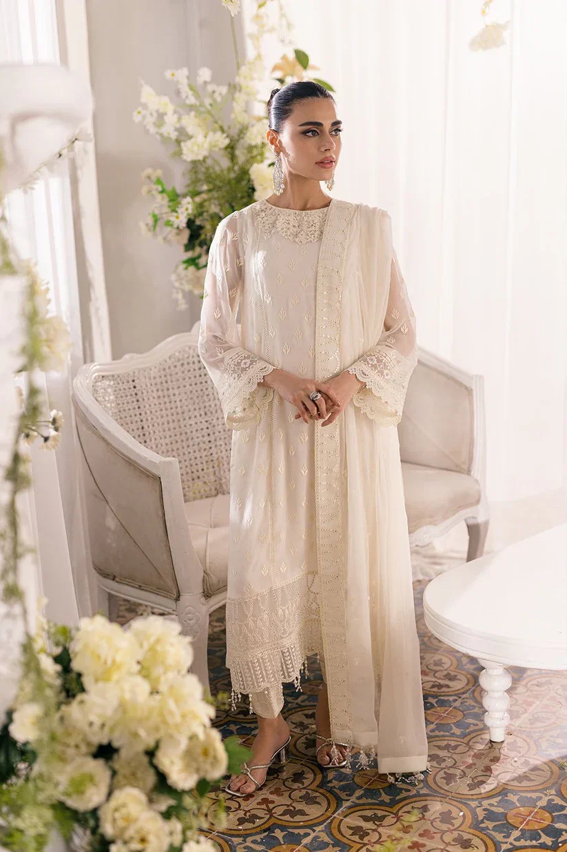 Alternative view of Azure White Formal Collection Chiffon Replica