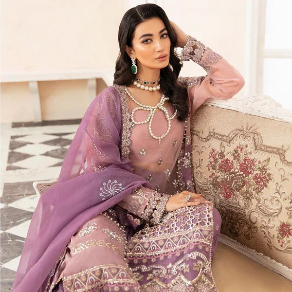 Alternative view of Elaf Purple Formal Collection Organza Replica