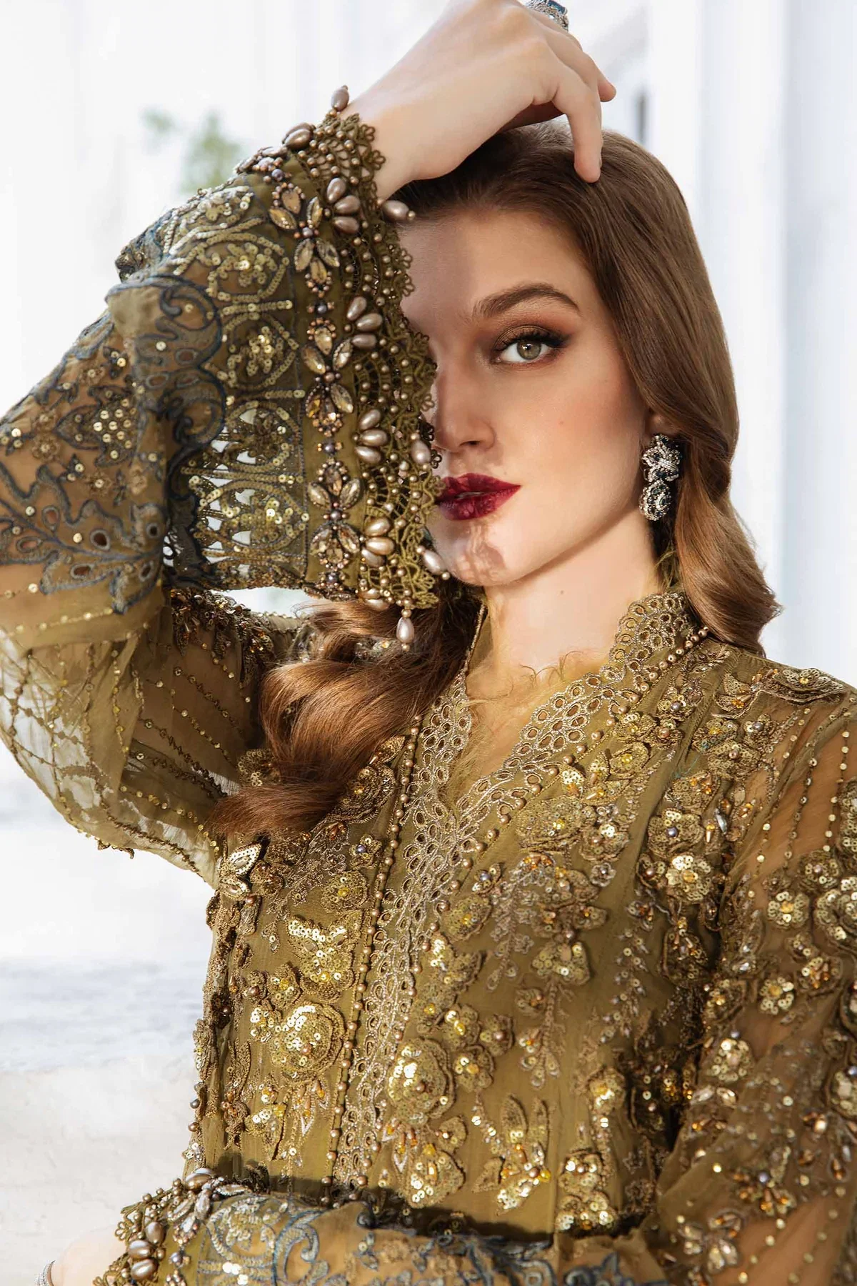 Maria B Mehendi Formal Collection Chiffon Replica - Image 2