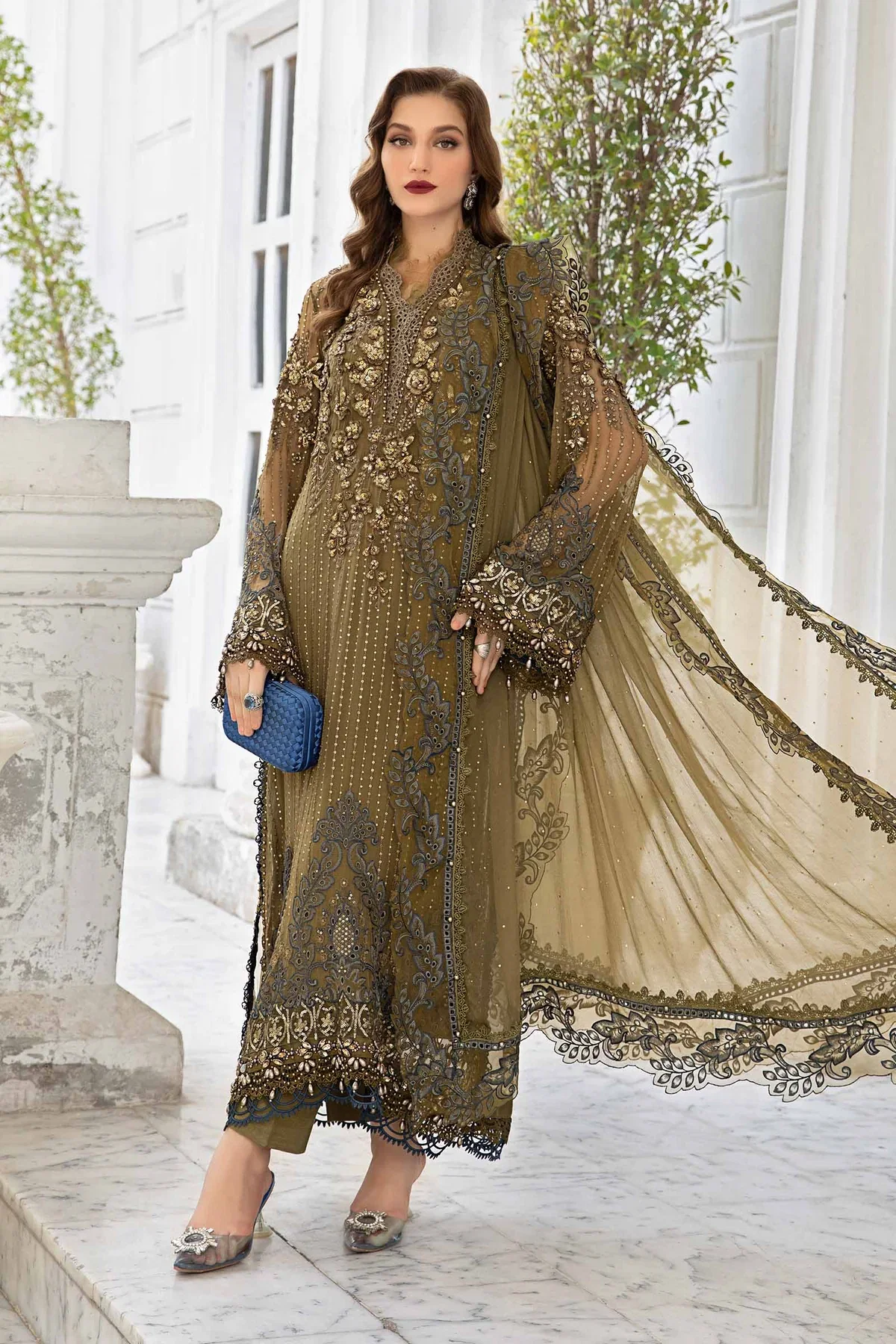 Maria B Mehendi Formal Collection Chiffon Replica
