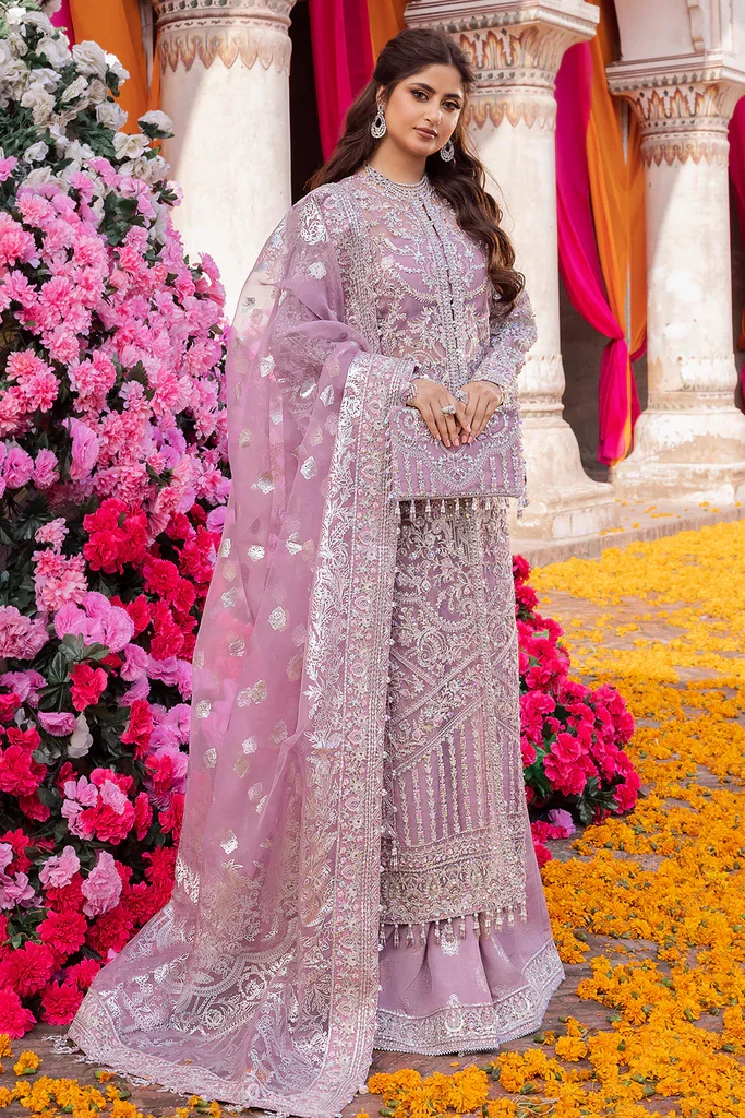 Kanwal Malik Pink Formal Net Collection Replica