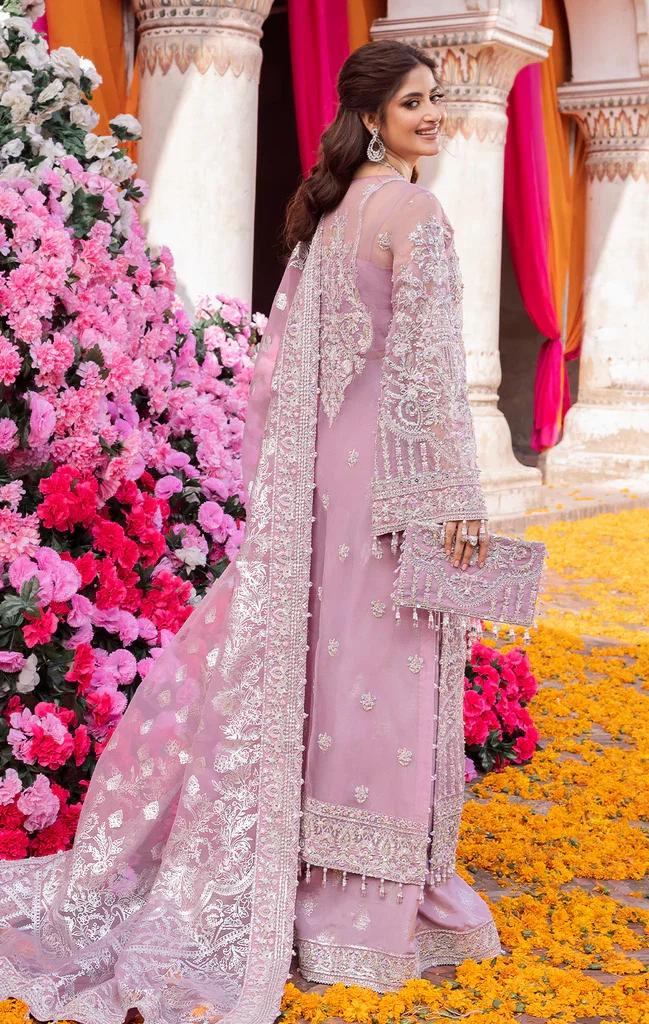 Alternative view of Kanwal Malik Pink Formal Net Collection Replica