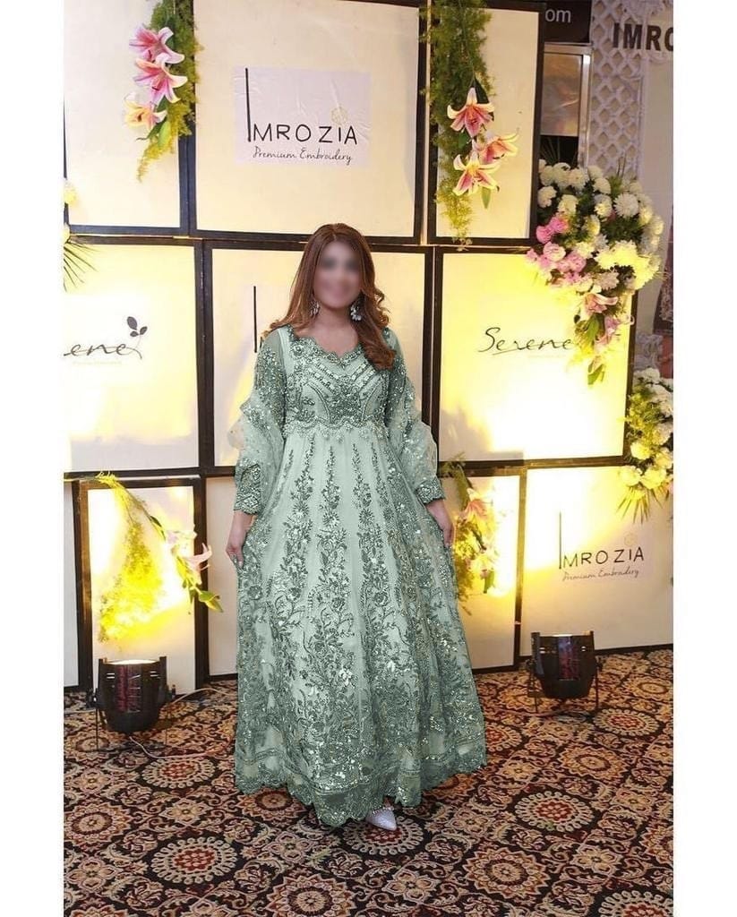 Imrozia Seagreen Bridal Collection Net Replica