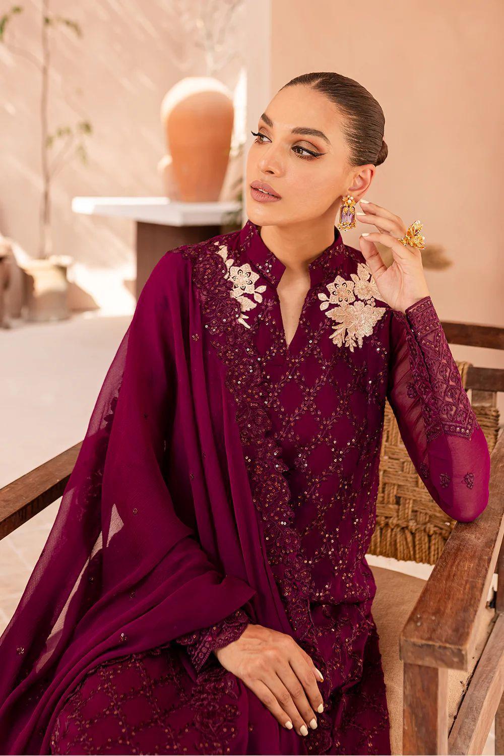 Alternative view of Azure Maroon Formal Collection Chiffon Replica