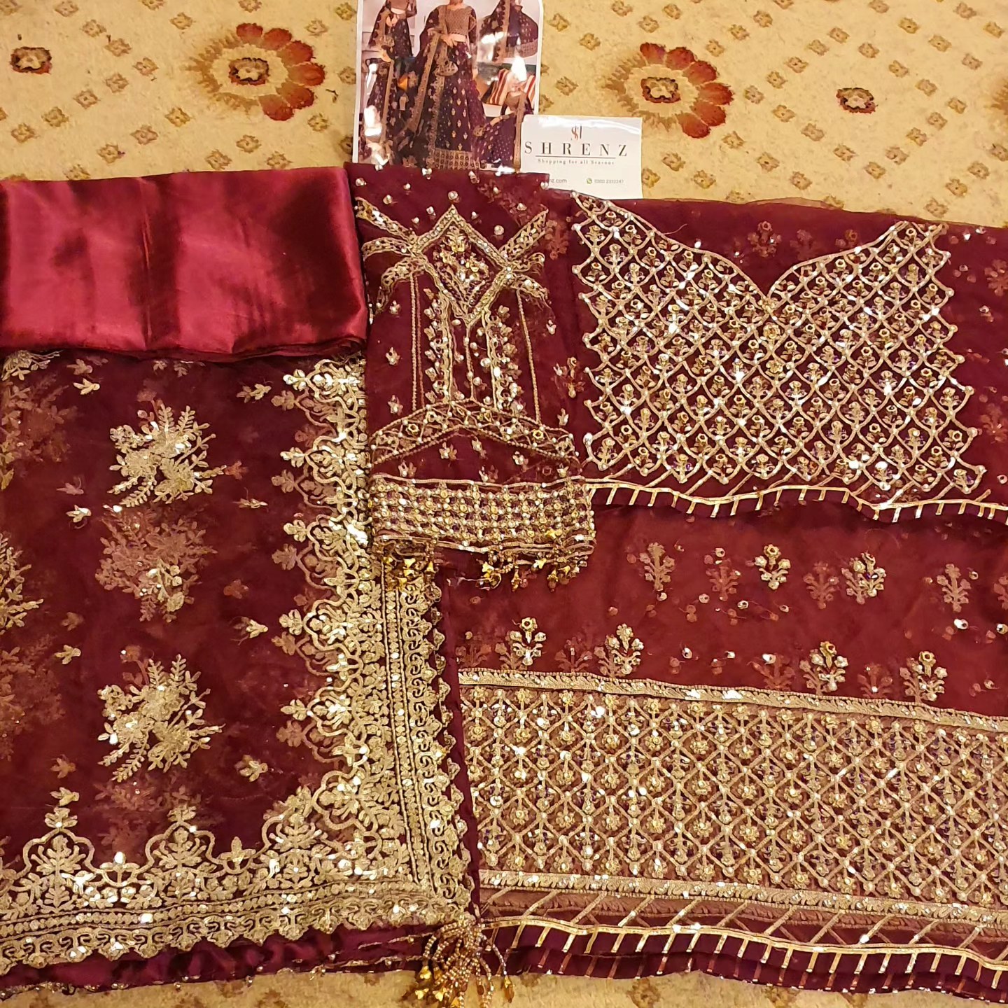 Gulaal Purple Bridal Collection Net Maxi Replica - Image 7