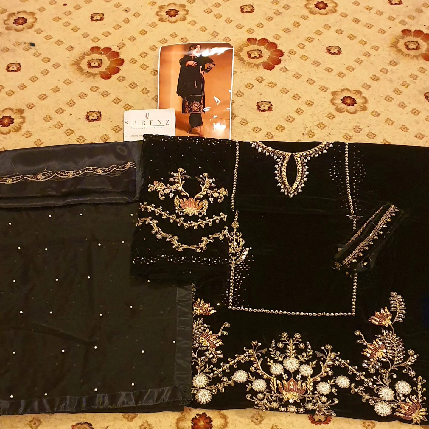 Khakaa Luxury Black Formal Collection Velvet Replica - Image 4