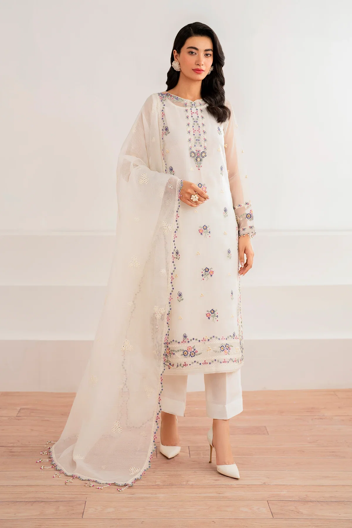 Baroque White Formal Organza Collection Replica