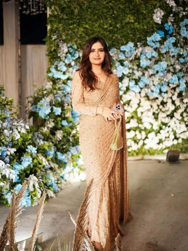 Shrenz Skin Saree Exclusive Collection Chiffon Replica