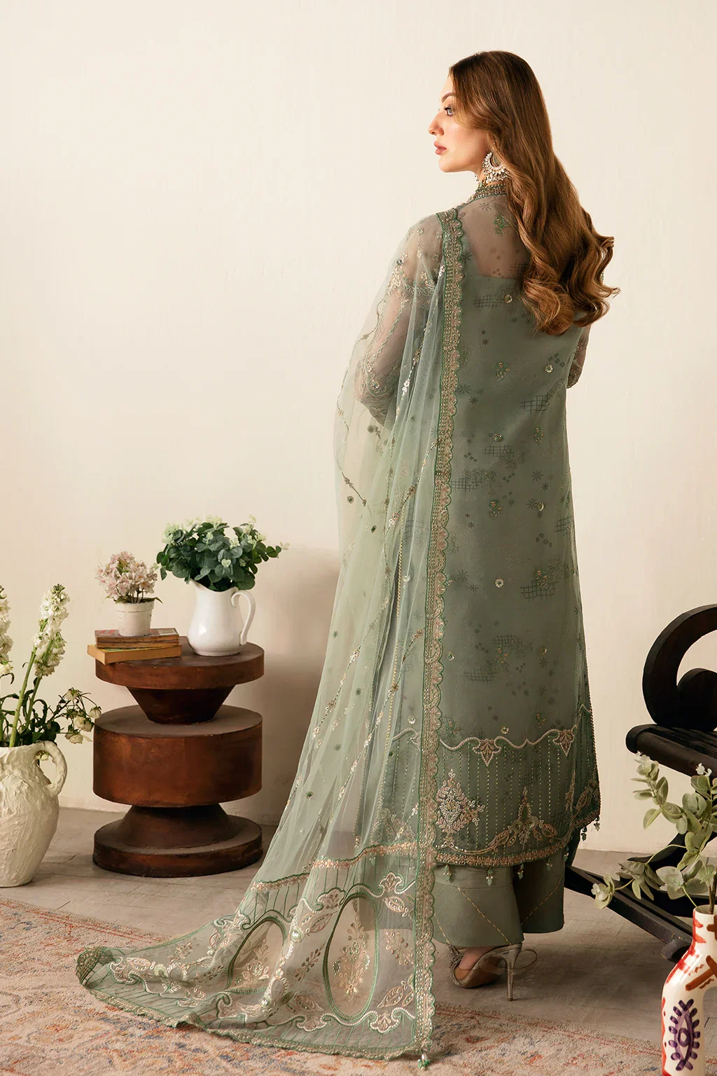 Ramsha Mint Formal Collection Organza Replica - Image 2