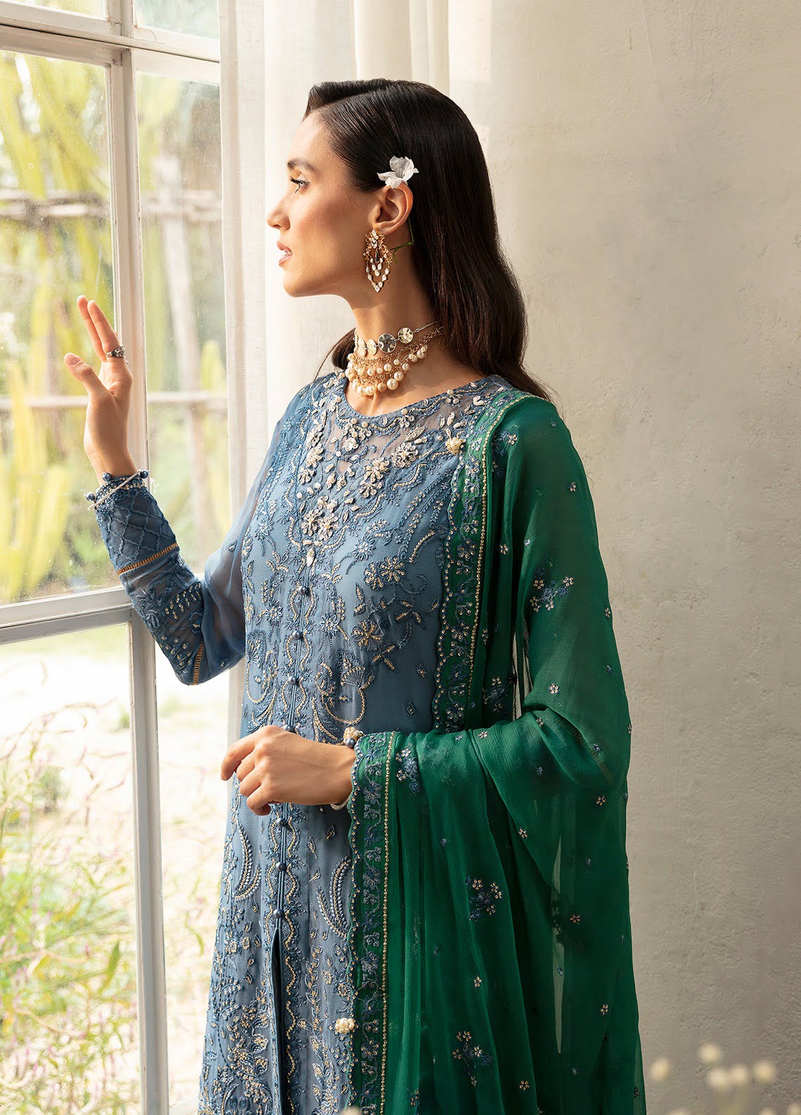 Gulaal Blue Formal Collection Net Replica - Image 4