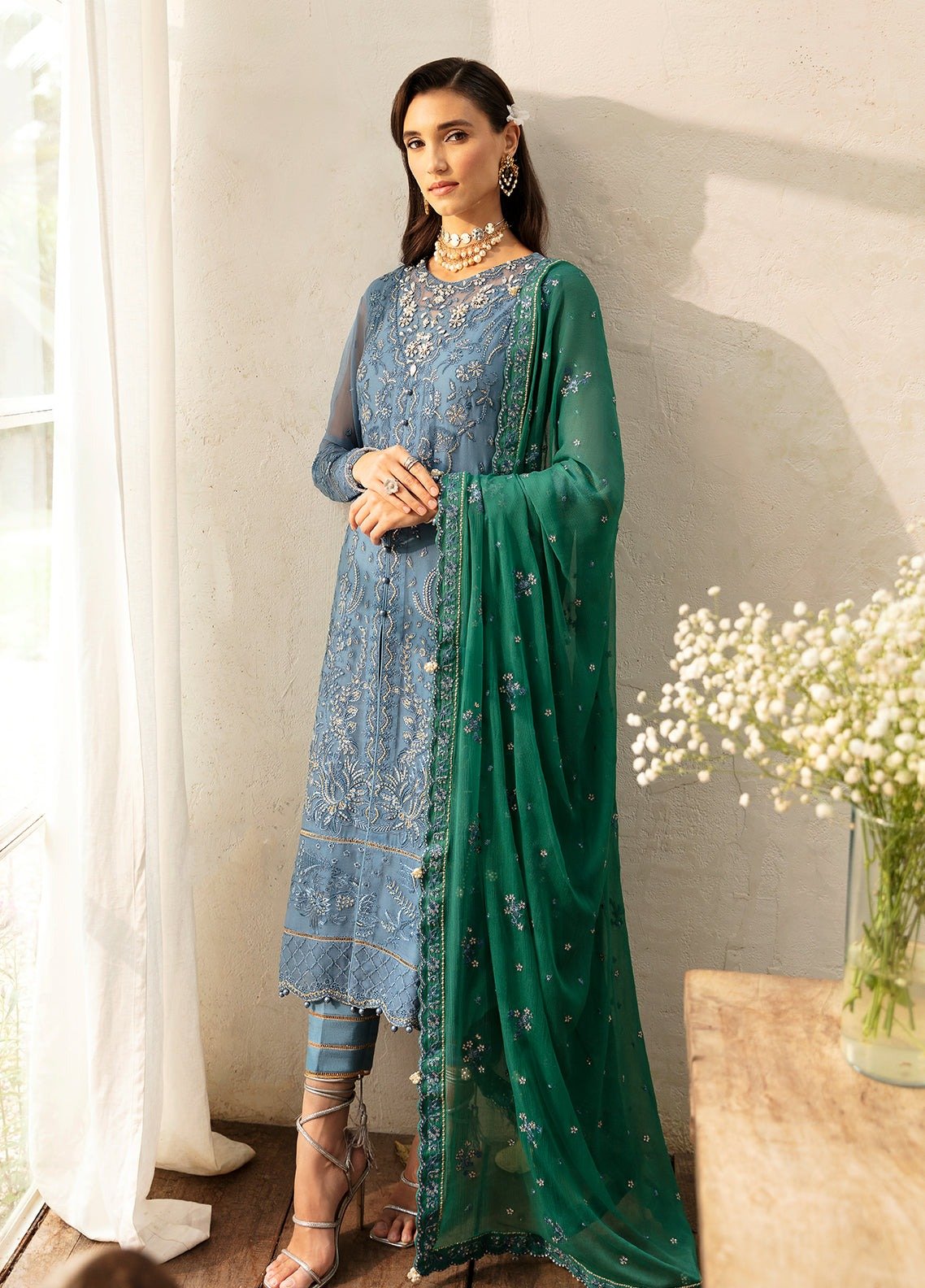 Gulaal Blue Formal Collection Net Replica - Image 5