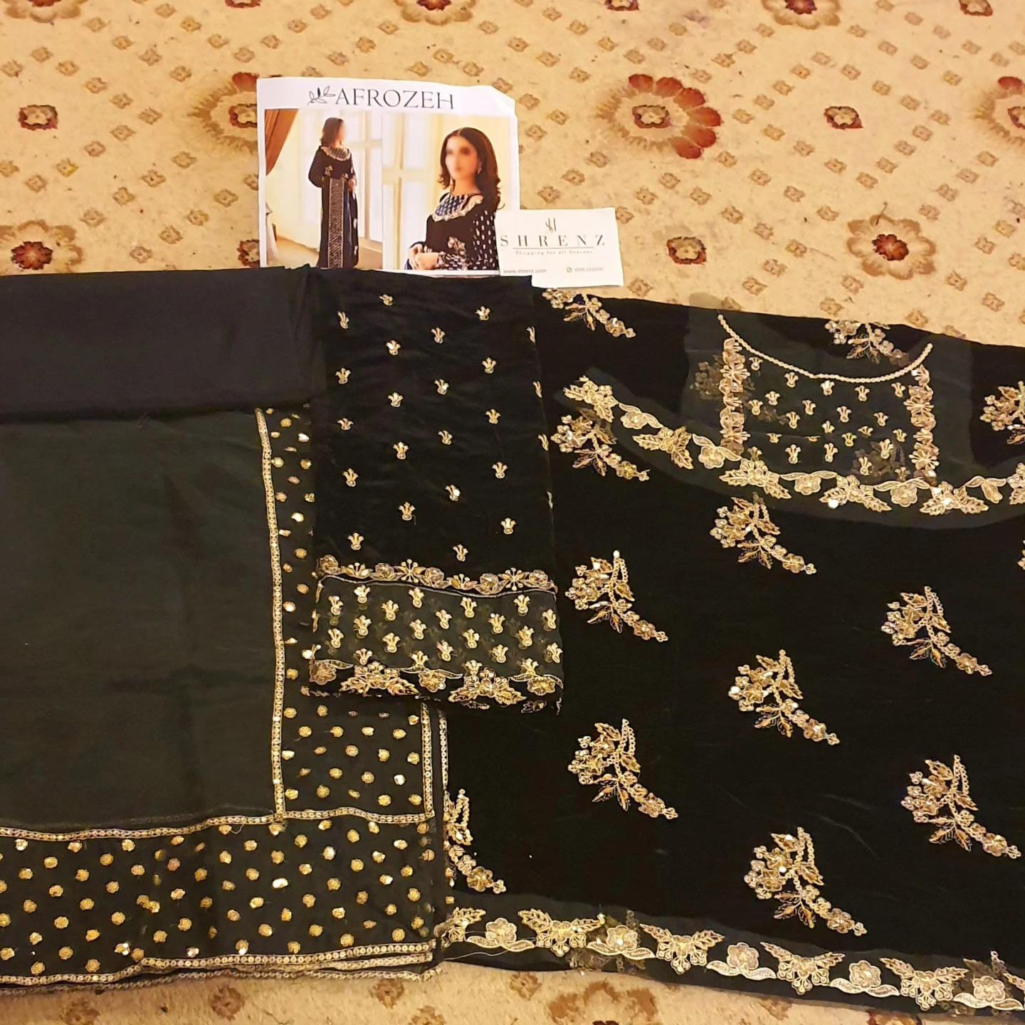 Alternative view of Afrozeh Black Formal Collection Micro Velvet Replica