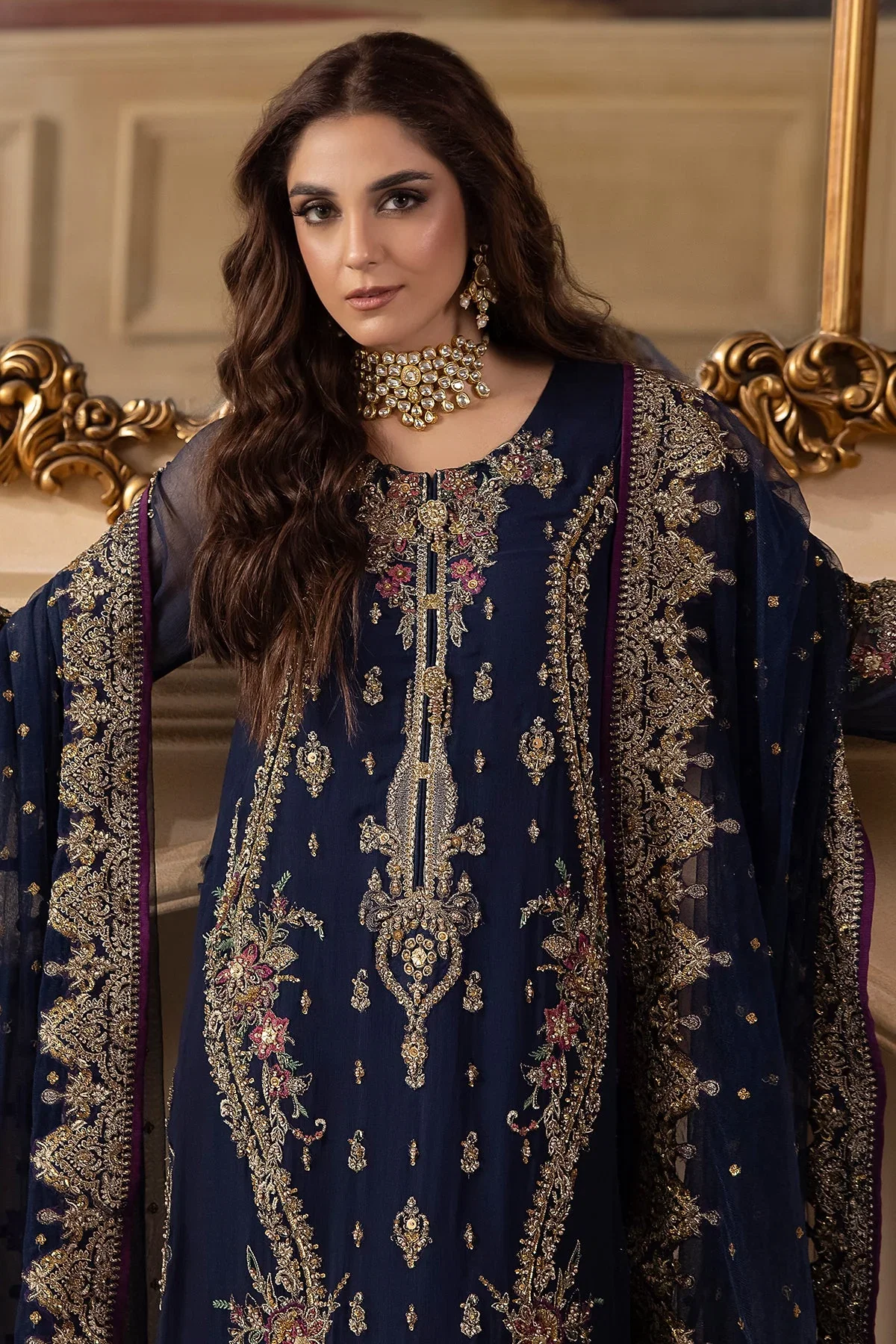 Alternative view of Charizma Blue Formal Chiffon Collection Replica