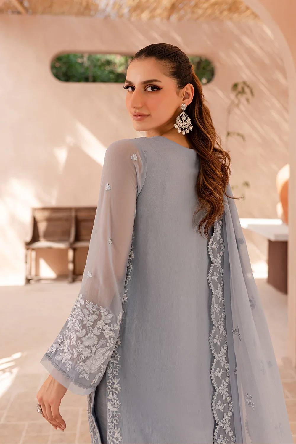 Alternative view of Azure Grey Formal Collection Chiffon Replica
