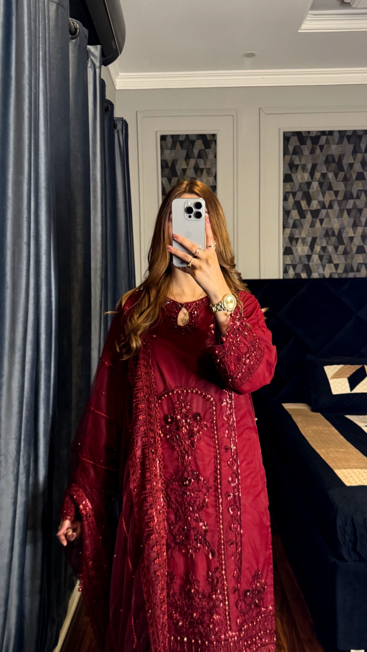 Shrenz 3 Piece Stitched Net Pret Collection - Image 4